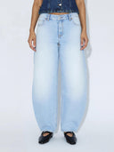 Lichtblauwe barrel jeans nanci