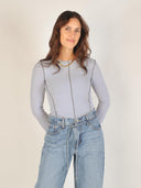 Lichtblauwe longsleeve nicola