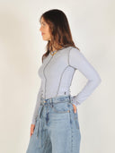 Lichtblauwe longsleeve nicola