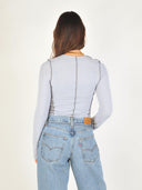 Lichtblauwe longsleeve nicola