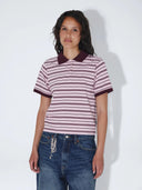 Roze gestreepte polo jade