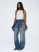 Straight leg jeans donna high relaxed