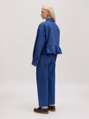 Blauwe denim blouse bibi