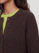 Bruin gebreid vest iliana