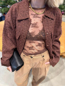 Transparante kanten top