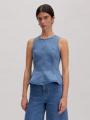 Blauwe denim top brenda