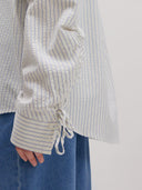 Gestreepte blouse met strik detail hanni