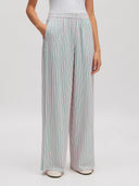Gestreepte wide leg broek cataleya