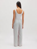 Gestreepte wide leg broek cataleya