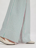 Gestreepte wide leg broek cataleya