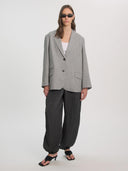 Lichtgrijze oversized blazer kelani