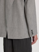 Lichtgrijze oversized blazer kelani