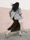 Lichtgrijze oversized blazer kelani