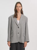 Lichtgrijze oversized blazer kelani
