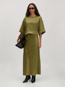 Groene midi rok silva