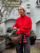 Rode oversized trui beth