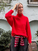 Rode oversized trui beth