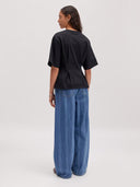 Zwart getailleerd t-shirt marah