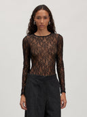 Zwarte kanten body janiya