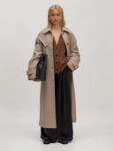 Zwarte pantalon met strikceintuur katie