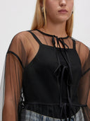 Zwarte transparante top cathy
