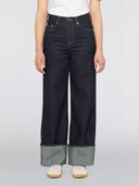Donkerblauwe denim jeans w' bonnie pant
