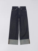 Donkerblauwe denim jeans w' bonnie pant