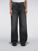 Donkergrijze wide-leg jeans w' olivia pant 32