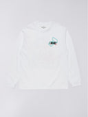 Witte oversized longsleeve met backprint emc on tour