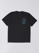 Zwart t-shirt met opdruk pink castle