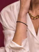 Armband met fijne zwarte gemstones