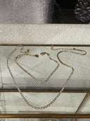 Fijn gouden armbandje met strass