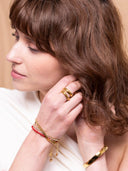 Fijn gouden armbandje met strass