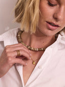 Gemstone ketting warm grijs-melee