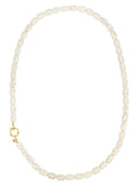 Witte lange gemstone ketting