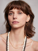 Witte lange gemstone ketting