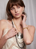 Witte lange gemstone ketting