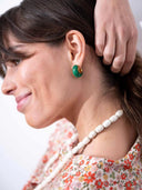 Witte lange gemstone ketting