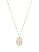 Gouden ketting met palm hanger