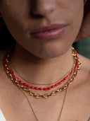 Korte ketting met grove ovale schakels