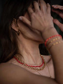 Korte ketting met grove ovale schakels
