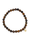 Bruin armbandje met gemstone balletjes