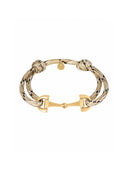 Armband met touw en gouden gesp