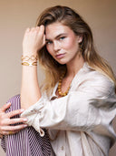 Gouden armband open cirkels
