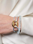 Lichtblauw gemstone armbandje