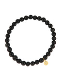 Armbandje met gemstone balletjes zwart