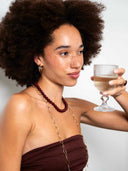 Bordeaux gemstone ketting