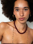 Bordeaux gemstone ketting