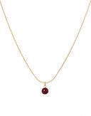 Fijn kettinkje met gemstone balletje more colours