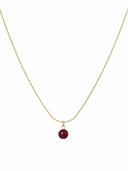 Fijn kettinkje met gemstone balletje more colours